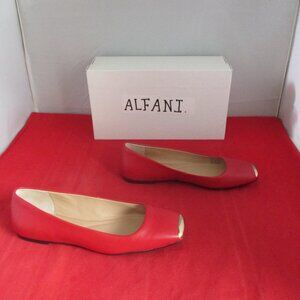 ALFANI Step N' Flex Women's Neptoon Square-Toe Flats $69 US Size 6 - Red
